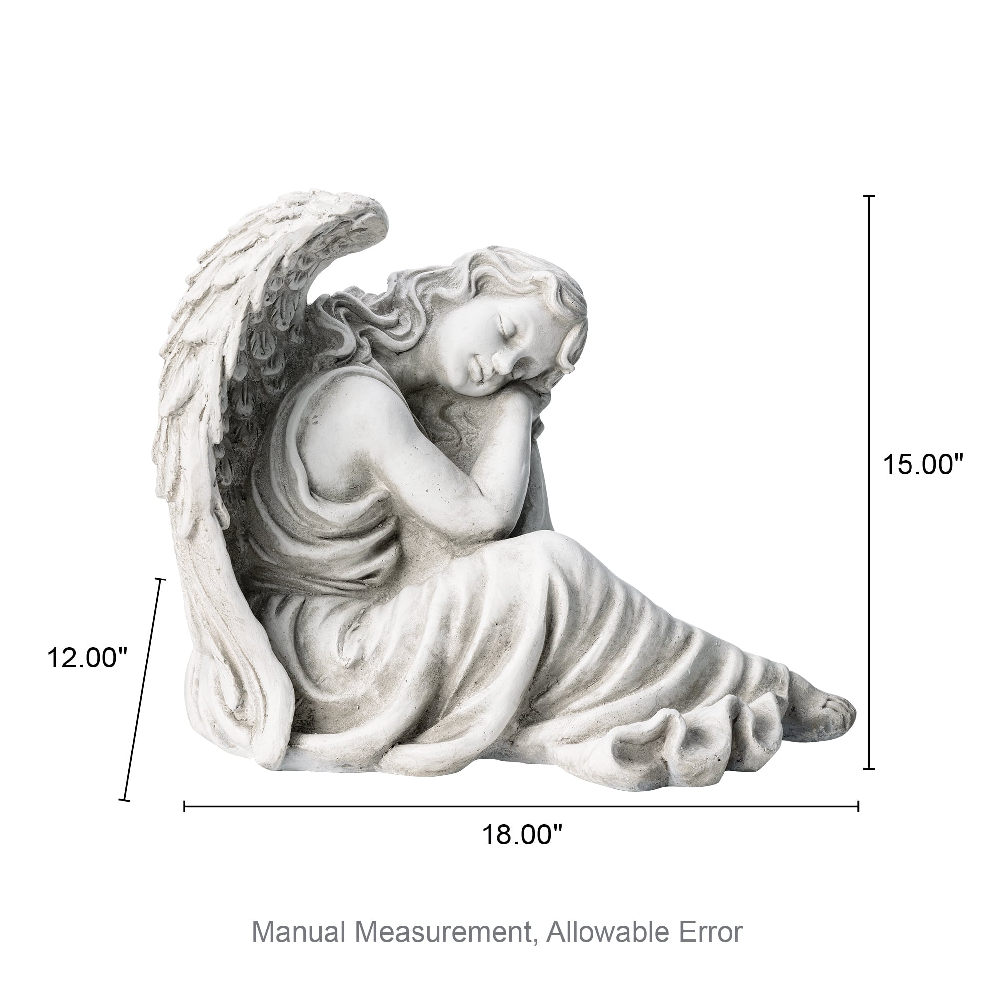 Glitzhome® 15" Sleeping Angel Garden Statue